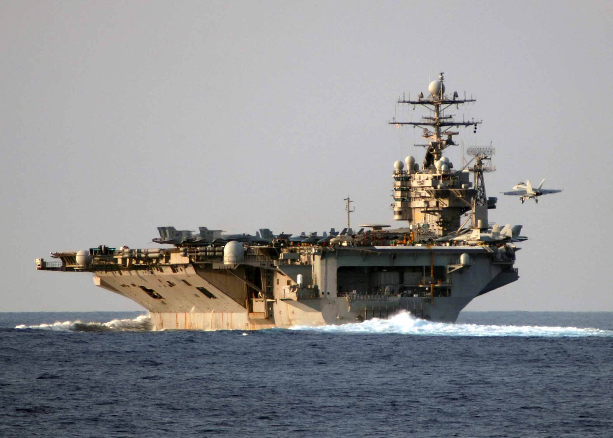 080328-N-2838C-040
March 28, 2008
Atlantic Ocean
USS Theodore Roosevelt (CVN 71) conducts flight operations.
U.S. Navy photo by Mass Communications Specialist 2nd Class Michael D. Cole
